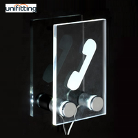 Support mural en verre, entretoise en aluminium blanc, vis, écrou, quincaillerie, supports pour enseignes LED pour maintenir l'acrylique
