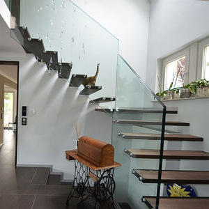 Escalier flottant à marches en bois avec <span class=keywords><strong>poutre</strong></span> invisible en acier - Product Image 3