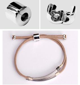 Custom Adjustable 925 Sterling <strong>Silver</strong> Jewelry <strong>Cuff</strong> Charm String <strong>Silver</strong> <strong>Bracelet</strong> Men - Product Image 5