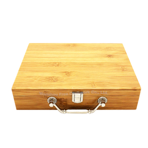 Wholesale Custom natural color bamboo wooden perfume packaging wooden tea box storage case