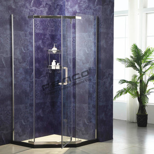 A Forma di Diamante di Base Bagno con Doccia Cabina Impermeabile Wc in Acciaio Inox Recinzione - Product Image 3