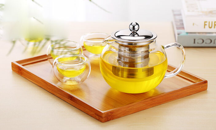 Haonai Glass KGB-012 hot sale glass teapot heat resistant teapot with stainless steel lid