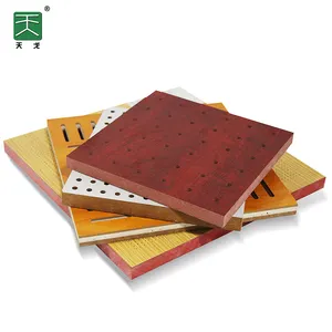 TianGe Factory soundproof board low-cost sound absorbing wooden perforated acoustic panel/Sample Link