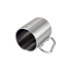 Taza de Viaje de <span class=keywords><strong>Acero</strong></span> <span class=keywords><strong>Inoxidable</strong></span> de Doble Pared con Mosquetón para Agua, Té y Café - Product Image 2