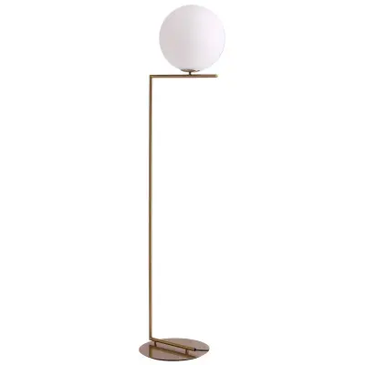 מודרני מינימליסטי זכוכית כדור רצפת מנורת זהב עומד מנורת רצפת אמנות תאורה