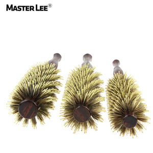 Masterlee Brand Wood Handle <strong>Round</strong> <strong>Brush</strong> Custom Wave Hair <strong>Brush</strong> Luxury Boar Bristle <strong>Brush</strong> - Product Image 5