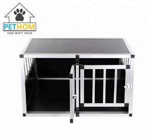 Büyük Köpek Sandık Sağlam Kafes Araba Taşıma Çift Taşıyıcı Bölme Duvar Güvenli ZX896C - Product Image 2