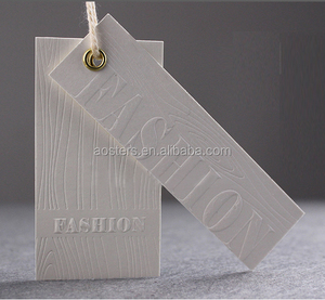 Etiqueta colgante de papel de ropa con <span class=keywords><strong>stock</strong></span> de tarjeta negra con etiqueta oscilante brillante UV - Product Image 5