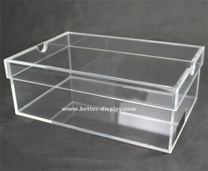 Caja de zapatos acrílica transparente de almacenamiento con soporte para zapatos de diseño moderno lucid - Product Image 3