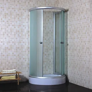 Cabina de ducha con marco de aluminio portátil para interiores, sala de ducha de vidrio de tela económica