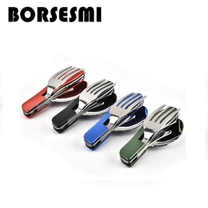 Nueva venta al por mayor <span class=keywords><strong>de</strong></span> <span class=keywords><strong>cubiertos</strong></span> para acampar 3 en 1, juego <span class=keywords><strong>de</strong></span> <span class=keywords><strong>cubiertos</strong></span> plegables portátiles, juego <span class=keywords><strong>de</strong></span> vajilla <span class=keywords><strong>de</strong></span> acero inoxidable, regalo, cuchara <span class=keywords><strong>de</strong></span> viaje, tenedor, cuchillo - Product Image 2