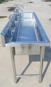 Évier de cuisine/laboratoire industriel en acier inoxydable personnalisé pour restaurant, avec système de nettoyage in situ - Product Image 2