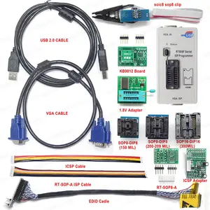 Programmateur bluetooth RT809F, tous les adaptateurs, lecteur LCD, puce à basse tension, câble EDID, bios