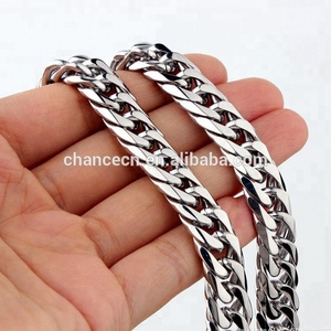 De lujo de acero inoxidable de doble hebilla de seis caras hombres joyería gargantilla collar - Product Image 5