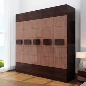 Armoire de chambre à coucher en MDF haute brillance, armoire de chambre à coucher à 6 portes - Product Image 4
