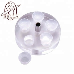 BELLA 8 trous acrylique Pigment encre tasse support maquillage Permanent tatouage fournitures carré colle conteneur support beauté soins personnels - Product Image 2