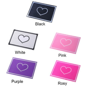 5 couleurs Clou Tapis de Table <span class=keywords><strong>En</strong></span> <span class=keywords><strong>Silicone</strong></span> De Forme De Coeur Pliable Lavable tapis <span class=keywords><strong>tampon</strong></span> dissolvant pour vernis à ongles - Product Image 1