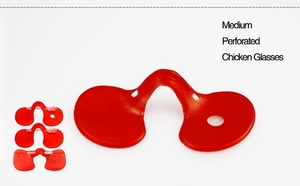 Gafas intermitentes de plástico rojo para pollo, aves de corral, pavo, <span class=keywords><strong>faisán</strong></span> - Product Image 3