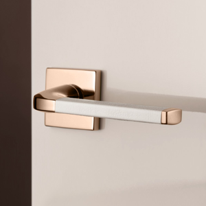 Maniglia per Porta Interna di Alta Qualità, Maniglia per Porta Principale di Design con Vera Pelle, Maniglia a Leva in Lega di Zinco/Zamak - Product Image 5