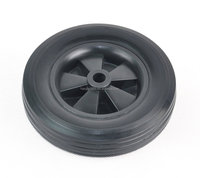 Usine directe 6X1.5 Nylon solide pneu unique roue 1.5 noyau en plastique tondeuse roue en caoutchouc pour le jardinage et l'usage domestique