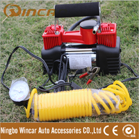 Mini 4x4 électrique 12V voiture compresseur d'air métal Double cylindre pneu gonfleur pompe avec moniteur de pression