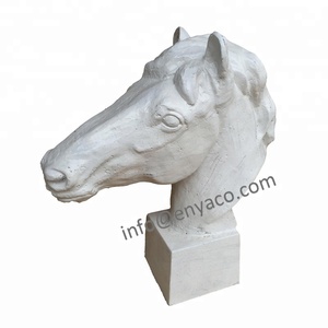 Escultura de cabeça de ferro fundido antigo rústico, tamanho de vida decorativa para o ar livre, jardim, animal, escultura - Product Image 5