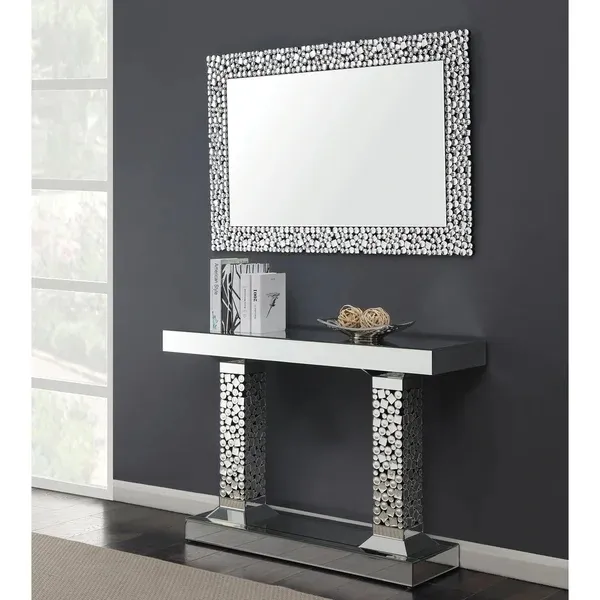 Luxury Sparkly Mirrored Console Table Acrylic Crystal Decorative Hallway Table For Home Hotel