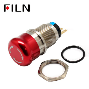 16mm 19mm 22mm 1NO 1NC Waterproof Metal Latching Emergency STOP Mushroom <strong>Push</strong> <strong>Button</strong> <strong>Switch</strong> <strong>Button</strong> <strong>Switch</strong> Knob <strong>Rotary</strong> <strong>Switch</strong> - Product Image 1