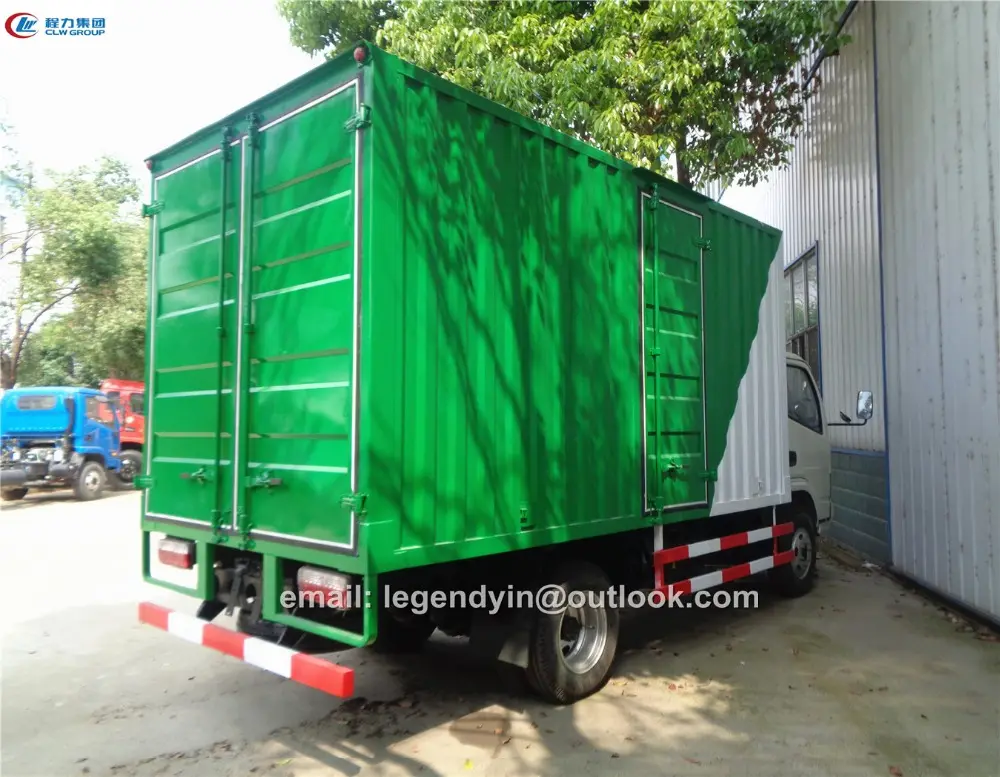 CLW5070XXYD3 Dongfeng, 3 toneladas, 4 toneladas de capacidad de carga, camión de carga a granel, mercancías secas, caja de camión, dimensiones para gran venta