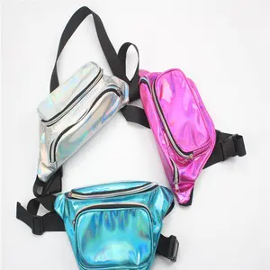 Waist Bag Oempromo Laser PU Running Waist Bag Holographic Fanny Pack