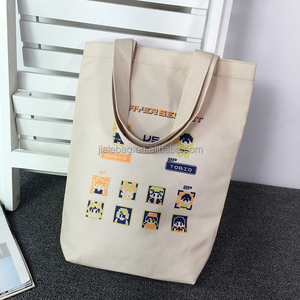 Túi Tote Vải Cotton Có Khóa Kéo In Hình Hoạt Hình Nhật Bản Tùy Chỉnh - Product Image 4