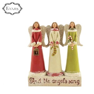 Polyresin enfeites De Natal Do Anjo da PAZ/ALEGRIA/SILENT NIGHT ANJOS - Product Image 5
