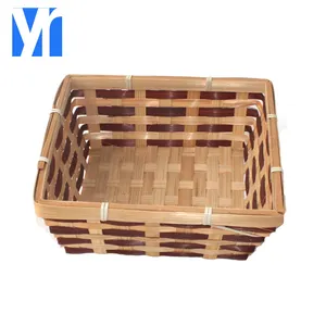 YRMT, оптовая продажа, китайская бамбуковая пароварка, корзина ручной работы, квадратная корзина