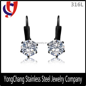 Fantaisie acier inoxydable zirconite goujon boucle d'oreille bijoux <span class=keywords><strong>costume</strong></span> oreille piercing goujon bijoux - Product Image 5