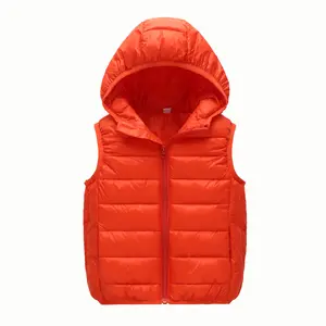 Nuovo arrivo senza maniche di inverno dei bambini con cappuccio giù gilet in cotone