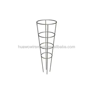 Simple galvanized tomato cage plant support