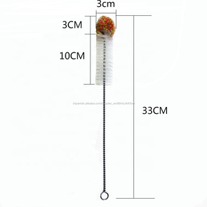ESD alta calidad Nylon manejado paja de beber y botella de agua cepillo limpiador con algodón suave <span class=keywords><strong>Punta</strong></span> de - Product Image 3