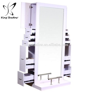 Coiffeuse avec miroir et tabouret / Miroirs de salon de <span class=keywords><strong>coiffure</strong></span> / Tabouret de station de salon Mobilier de salon Chaise de barbier <span class=keywords><strong>Coiffure</strong></span> - Product Image 3