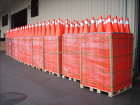 Cônes de signalisation flexibles en PVC multicolores orange, multi-tailles, personnalisables, avec bandes réfléchissantes haute intensité de qualité commerciale