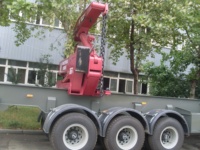Remorque de levage latérale de Transport de conteneur à chargement automatique, grue de levage latérale, usine de chine, 3 axes, 40 pieds, Semi-remorque en acier