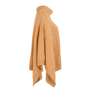 Pull manches chauve-souris col roulé, épais, tricoté et personnalisé, pour femmes, Chic, t-shirt, vente en gros, asymétrique, <span class=keywords><strong>Poncho</strong></span>, hiver, - Product Image 6