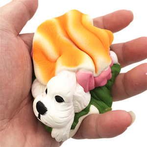 Jouets éducatifs forme douce Kawaii Dog Hamburger Slow Rising Anti-stress Squishies Toys - Product Image 3