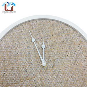 Applique <span class=keywords><strong>murale</strong></span> en paille tressée au Design Original, décoration de maison en bois Vintage et rustique Mdf, <span class=keywords><strong>grande</strong></span> horloge <span class=keywords><strong>murale</strong></span> en bois - Product Image 3