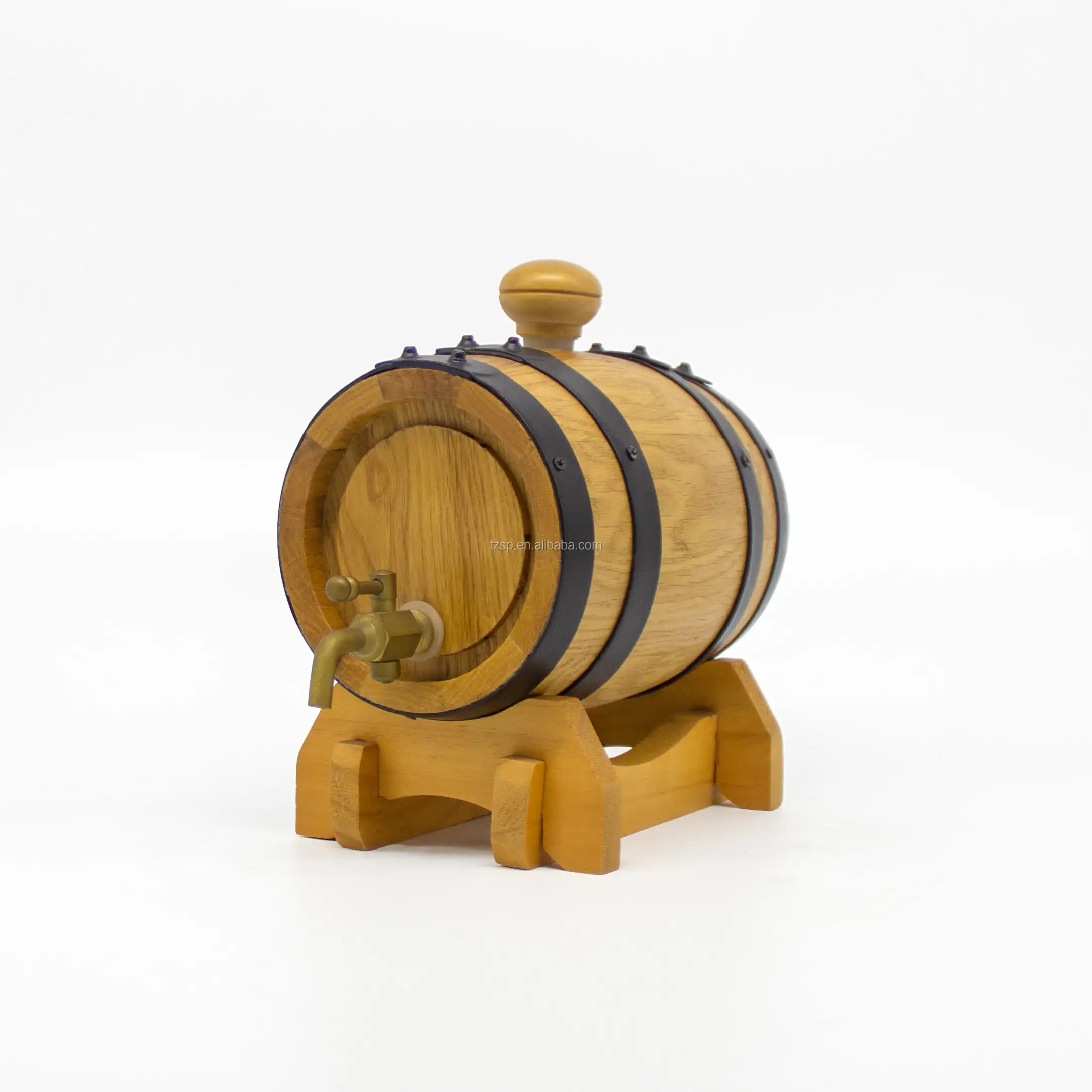 1.0L Haute qualité chêne tonneaux de vin avec robinet en cuivre pour le vin tonneau de vin en bois
