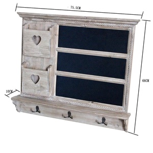 Luckywind – porte-<span class=keywords><strong>clé</strong></span> en bois rustique Vintage, porte-<span class=keywords><strong>clé</strong></span> <span class=keywords><strong>mural</strong></span> avec tableau de craie - Product Image 4