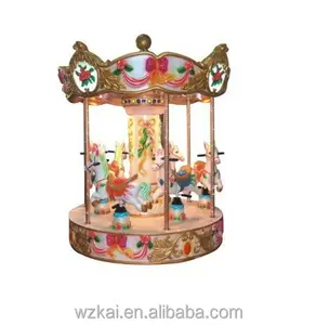 6 Chỗ Ngồi Mini Horse Rides Carousel Circle Chạy Trẻ Em Chơi Sân Chơi Trong Nhà Thiết Bị Vui Vẻ FRP & Steel 6 Người Kaile