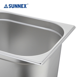 Contenedores de comida Gastronorm rectangulares de acero inoxidable de alta calidad 1/2 325x265mm Apto para lavavajillas antiinterferencias para restaurante - Product Image 3