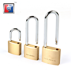 Candado de latón con gancho fuerte de cuello largo de alta seguridad, candado de latón en forma de U antimartillo de <span class=keywords><strong>32mm</strong></span> para casilleros - Product Image 2