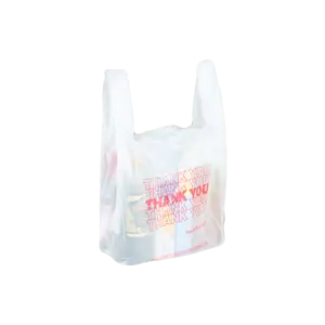 epi eco friendly biodegradable white plastic shirt bag shopping vest carrier bag for supermarket/grocrey/food/fruit packing