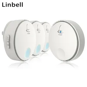 Linbell G2 전자 환영 초인종 조류 사운드 1 송신기 3 수신기 EU 플러그 자체 전원